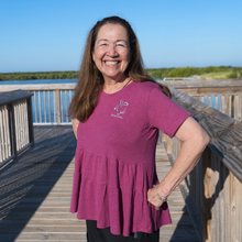 Load image into Gallery viewer, Sea Turtle Inc Plum Peplum Shirt