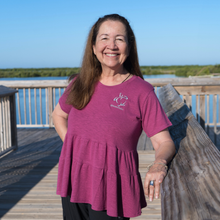 Load image into Gallery viewer, Sea Turtle Inc Plum Peplum Shirt