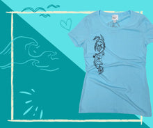 Load image into Gallery viewer, *LAST CHANCE* Beach Art Womens Tee - Blue