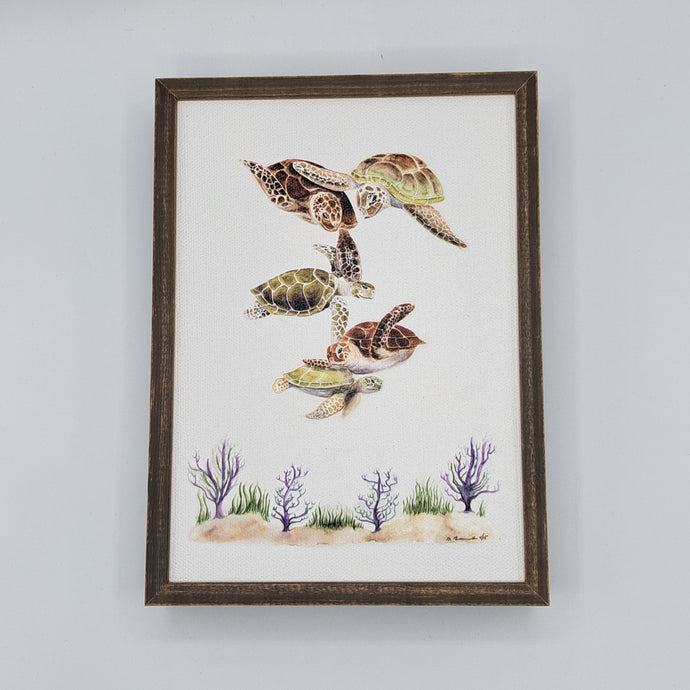 Turtle Family Canvas Print