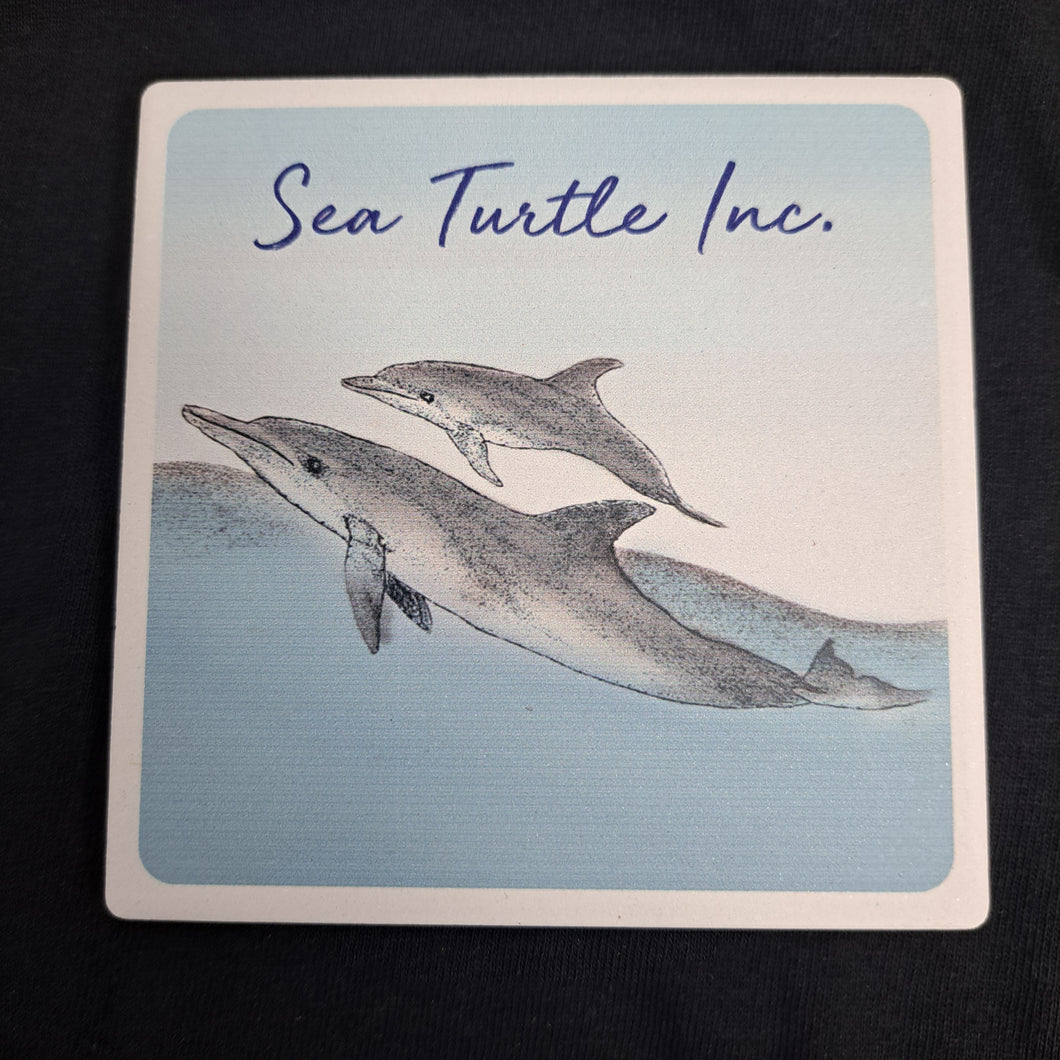 Jumping Dolphins - Single Stone Coaster