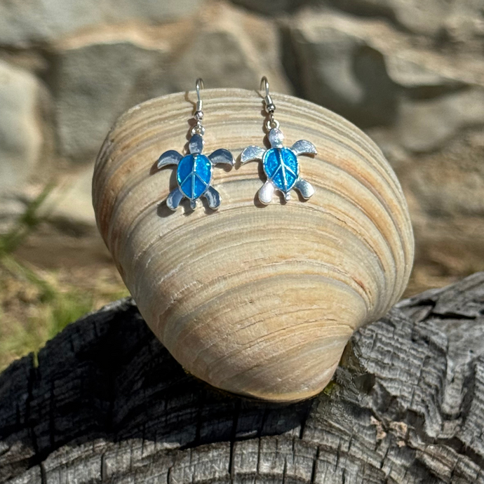 Vibrant Turtle Drop Earrings