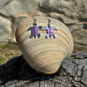 Vibrant Turtle Drop Earrings