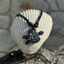Load image into Gallery viewer, Carved Turtle Necklace