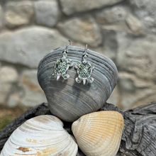 Load image into Gallery viewer, Rhinestone Colored Turtle Drop Earrings