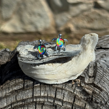 Load image into Gallery viewer, Tie Dye Turtle Earrings