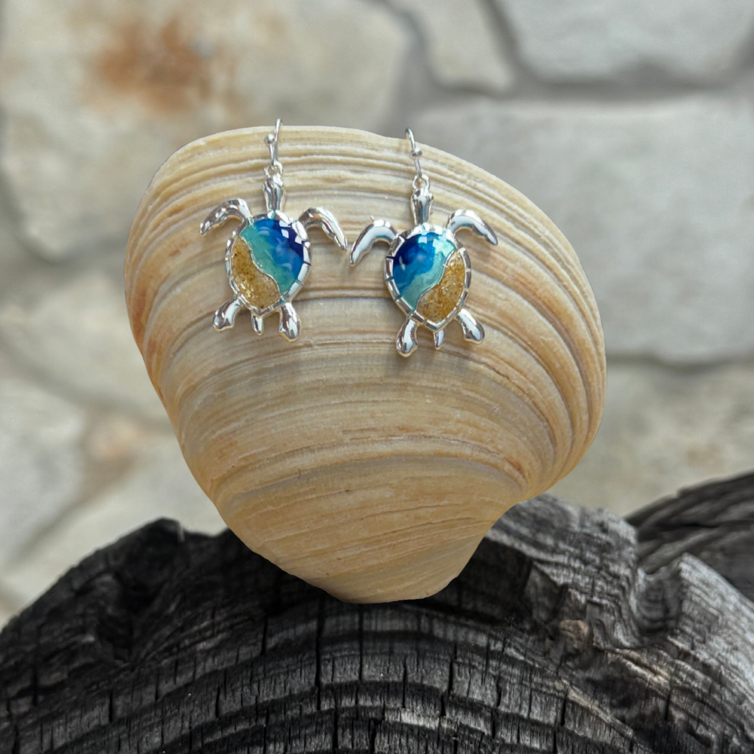 Sand Turtle Earrings