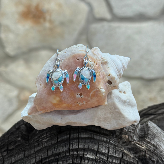 Mystic Shell Turtle Earrings