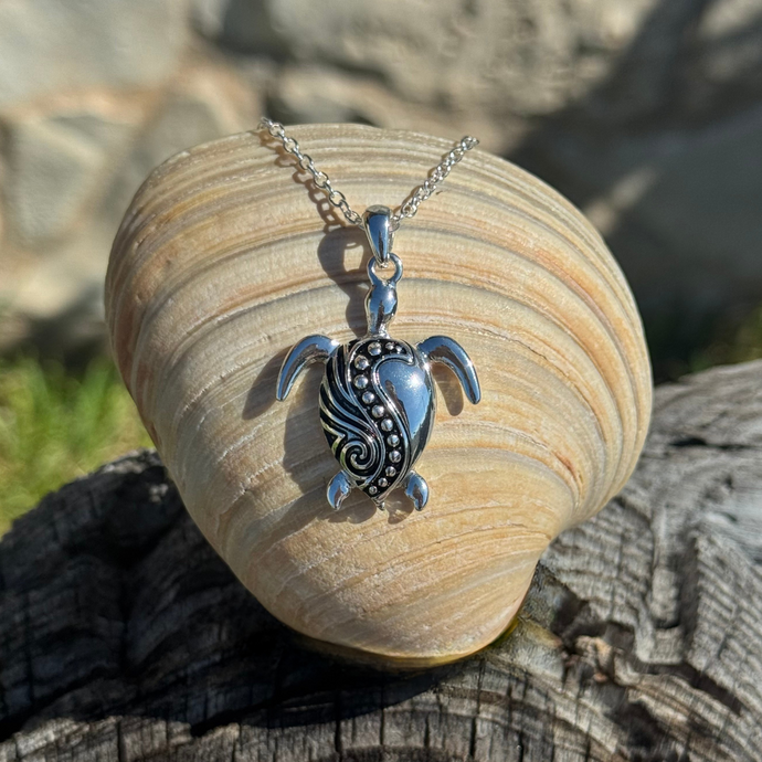Abstract Turtle Necklace