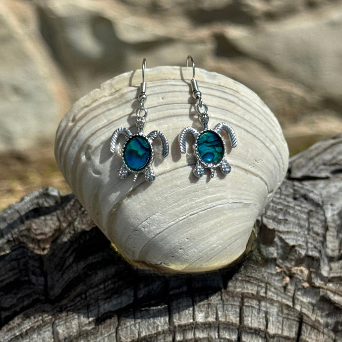 Multi Color Turtle Drop Earrings