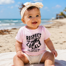 Load image into Gallery viewer, Baby Pink Respect the Locals Baby Tee