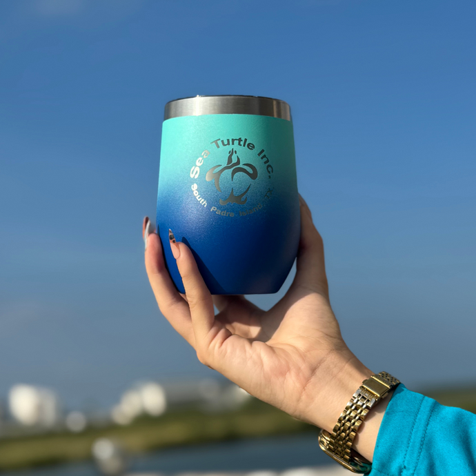 Blue Ombre Wine Tumbler