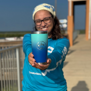 20oz Sea Turtle Inc. Stainless Steel Blue Tumbler