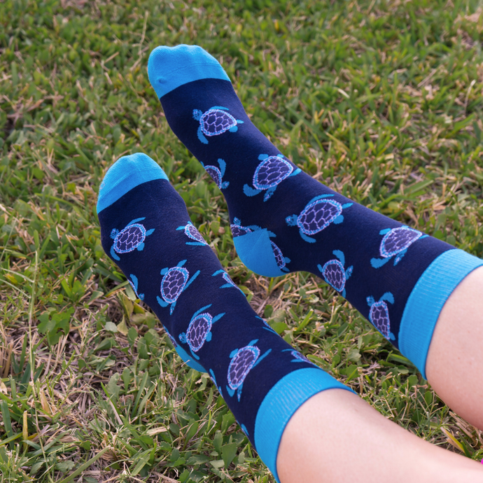 Aqua Turtle Socks