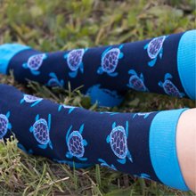 Load image into Gallery viewer, Aqua Turtle Socks