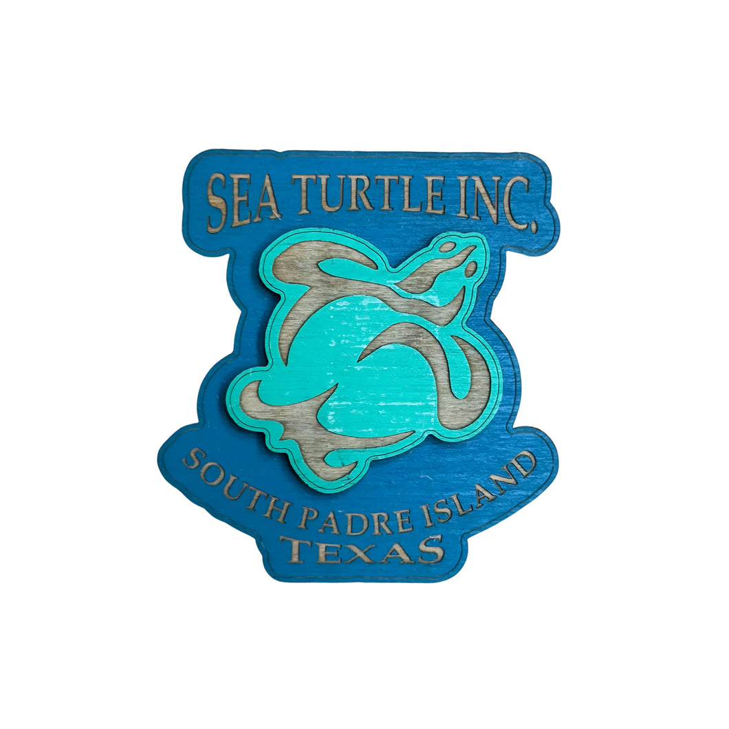 Sea Turtle Inc. Wooden Magnet