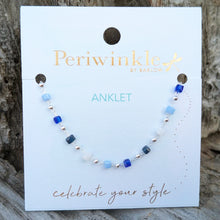 Load image into Gallery viewer, Silver Ocean Blue Anklet