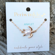 Load image into Gallery viewer, Gold-Tone Sea Turtle Anklet