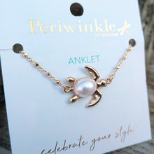 Load image into Gallery viewer, Gold-Tone Sea Turtle Anklet