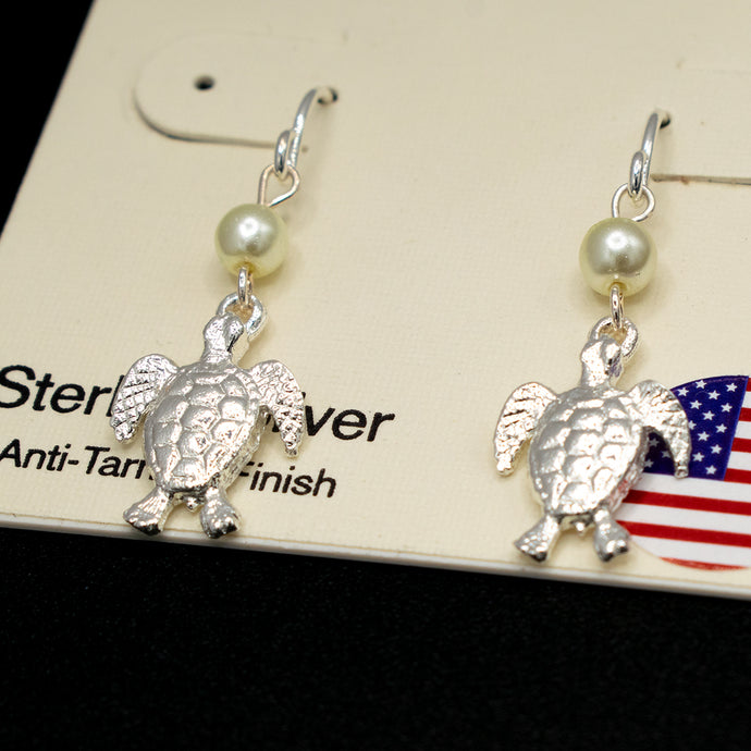 Sterling Silver w/ Pearl Earrings