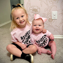 Load image into Gallery viewer, Baby Pink Respect the Locals Baby Tee
