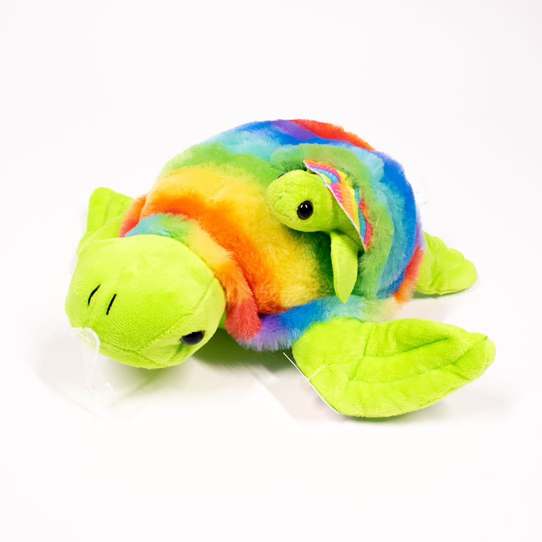 Rainbow Turtle w/ Baby Stuffed Animal – Sea Turtle, Inc.