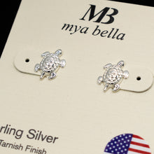 Load image into Gallery viewer, Sterling Silver Turtle Post Earrings