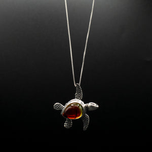LeightWorks Swimming Turtle Necklace