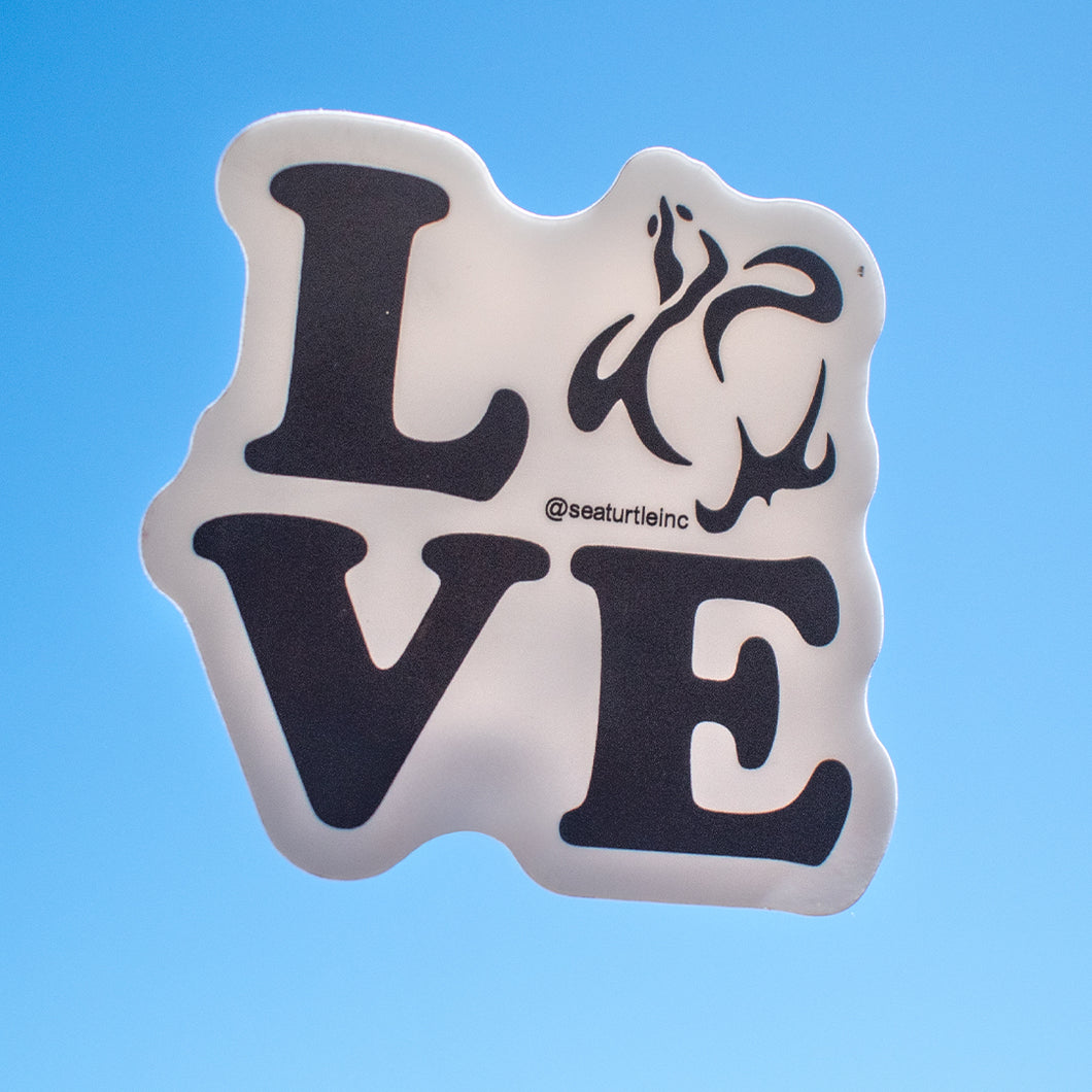LOVE Sea Turtle Inc Sticker