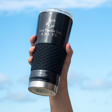 24oz Sea Turtle Inc. Stainless Steel Black Tumbler