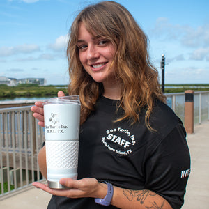 24oz Sea Turtle Inc. Stainless Steel White Tumbler