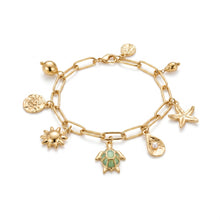 Load image into Gallery viewer, Seashore Charm Bracelet Gold