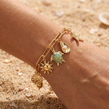 Load image into Gallery viewer, Seashore Charm Bracelet Gold