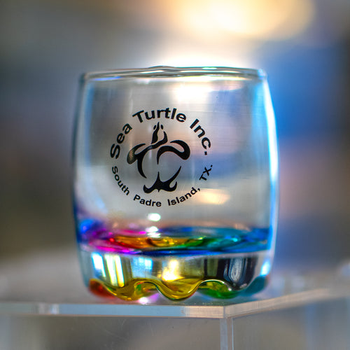 Colorful Sea Turtle Inc. Shot Glass