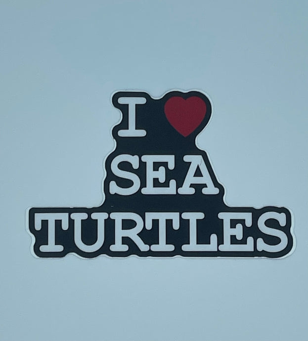 I Heart Sea Turtles Sticker