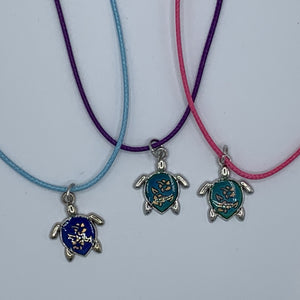 Flower Sea Turtle Mood Necklace