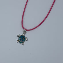 Load image into Gallery viewer, Flower Sea Turtle Mood Necklace