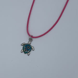 Flower Sea Turtle Mood Necklace