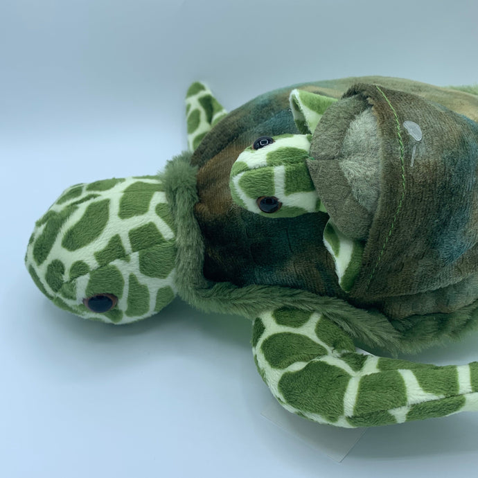 Green Turtle w/ Baby Stuffed Animal