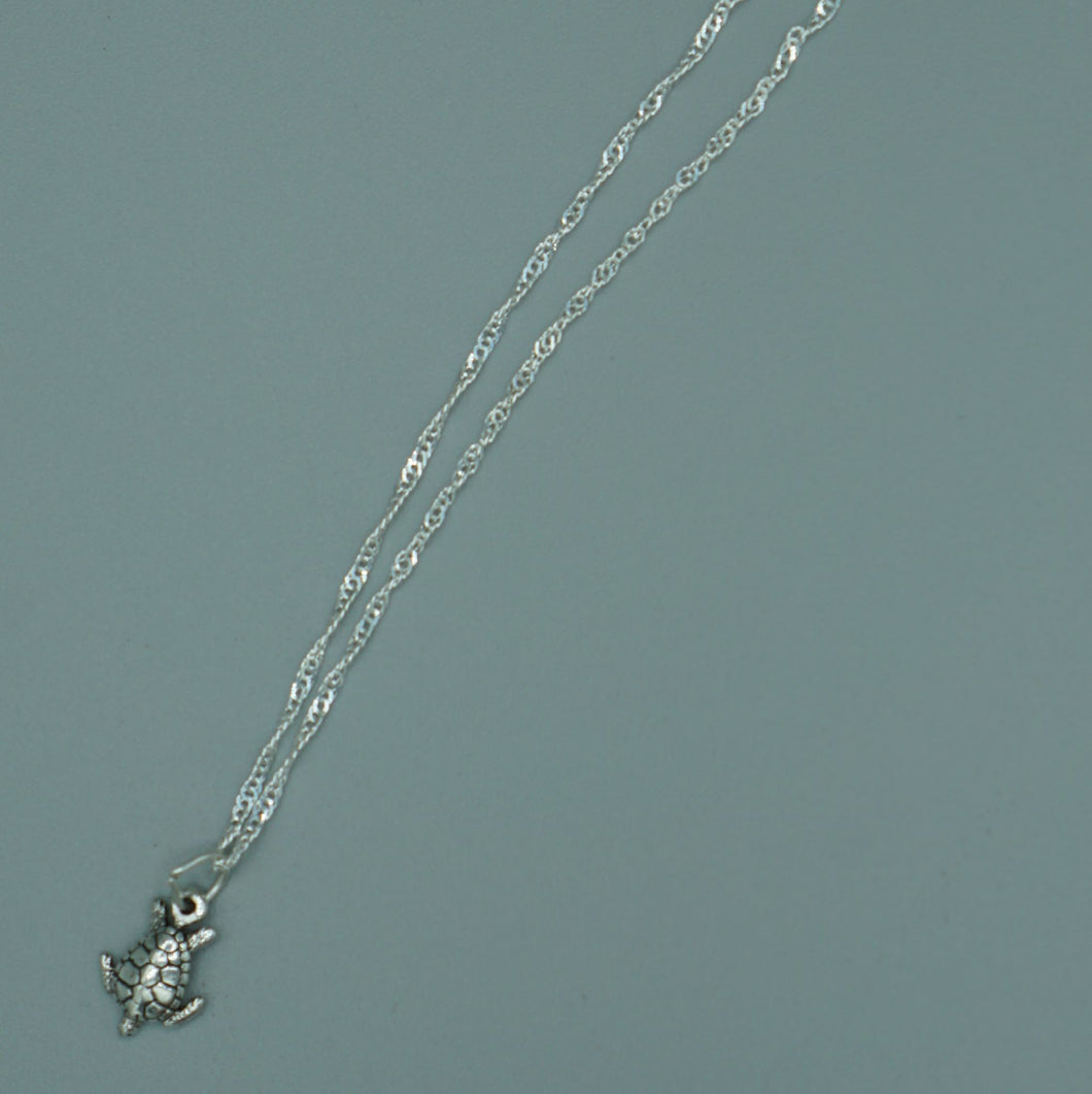 Sterling Silver Sea Turtle Anklet