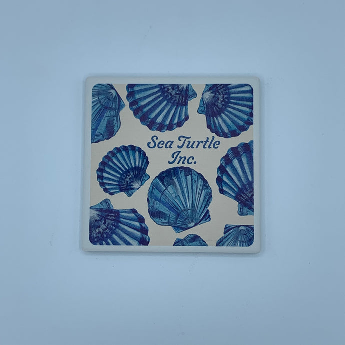 Blue Scallops - Single Stone Coaster