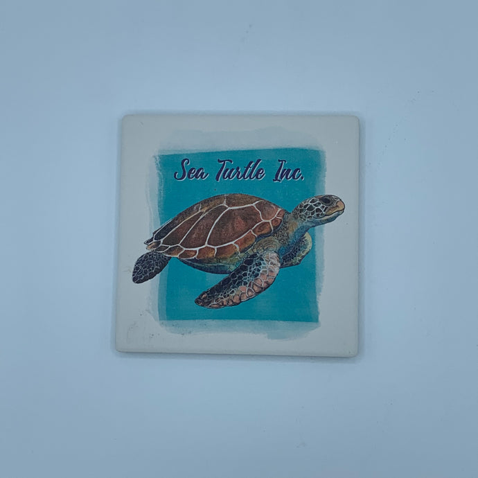 Sea Turtle Profile - Single Stone Coaster