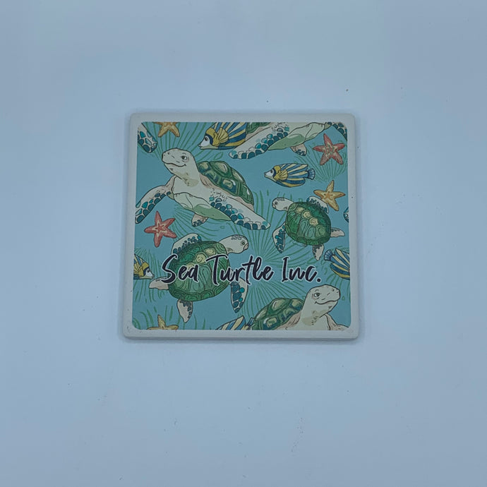 Swimming Sea Turtles - Single Stone Coaster
